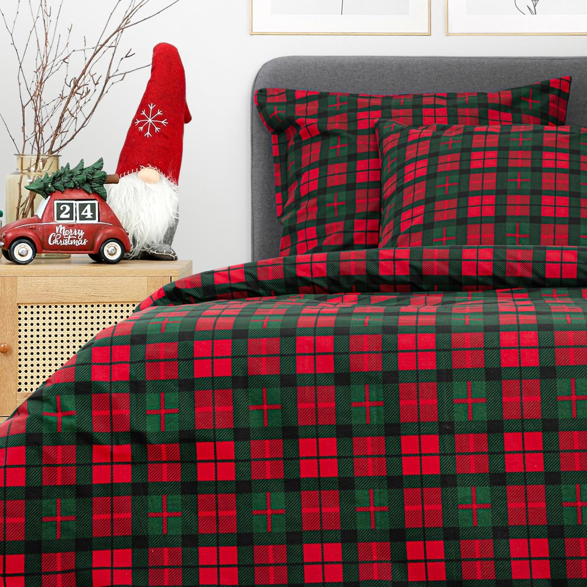 BETTWÄSCHE Tartan Baumwolle 220/200 cm - Multicolor, Textil (220/200cm) - Homla