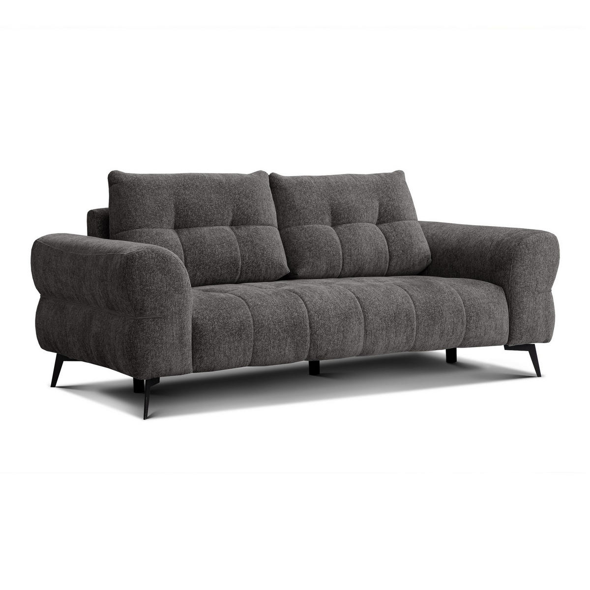 SOFA SALVINI 3-Sitzer, dunkelgrau - Dunkelgrau, Holz/Textil (237/88/99cm) - Courtois Laville