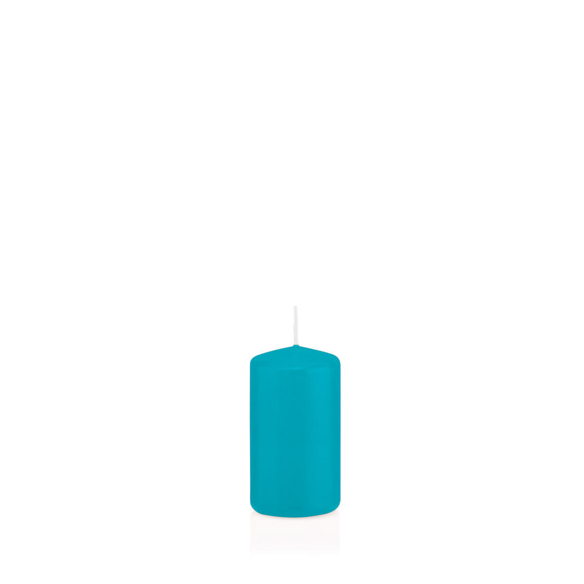 STUMPENKERZEN Azurblau Ø 38 x 80 mm, 24 Stück - Hellblau, Paraffin (4/8cm) - Wiedemann Kerzen