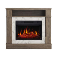 ELEKTROKAMIN For Living AF23S Graueiche – Breite 107 cm, 3D-Flammeneffekt, LED-Beleuchtung, Heizfunktion - Braun, Glas/Holzwerkstoff (102.2/90.6/20.6cm) - ArtiFlame