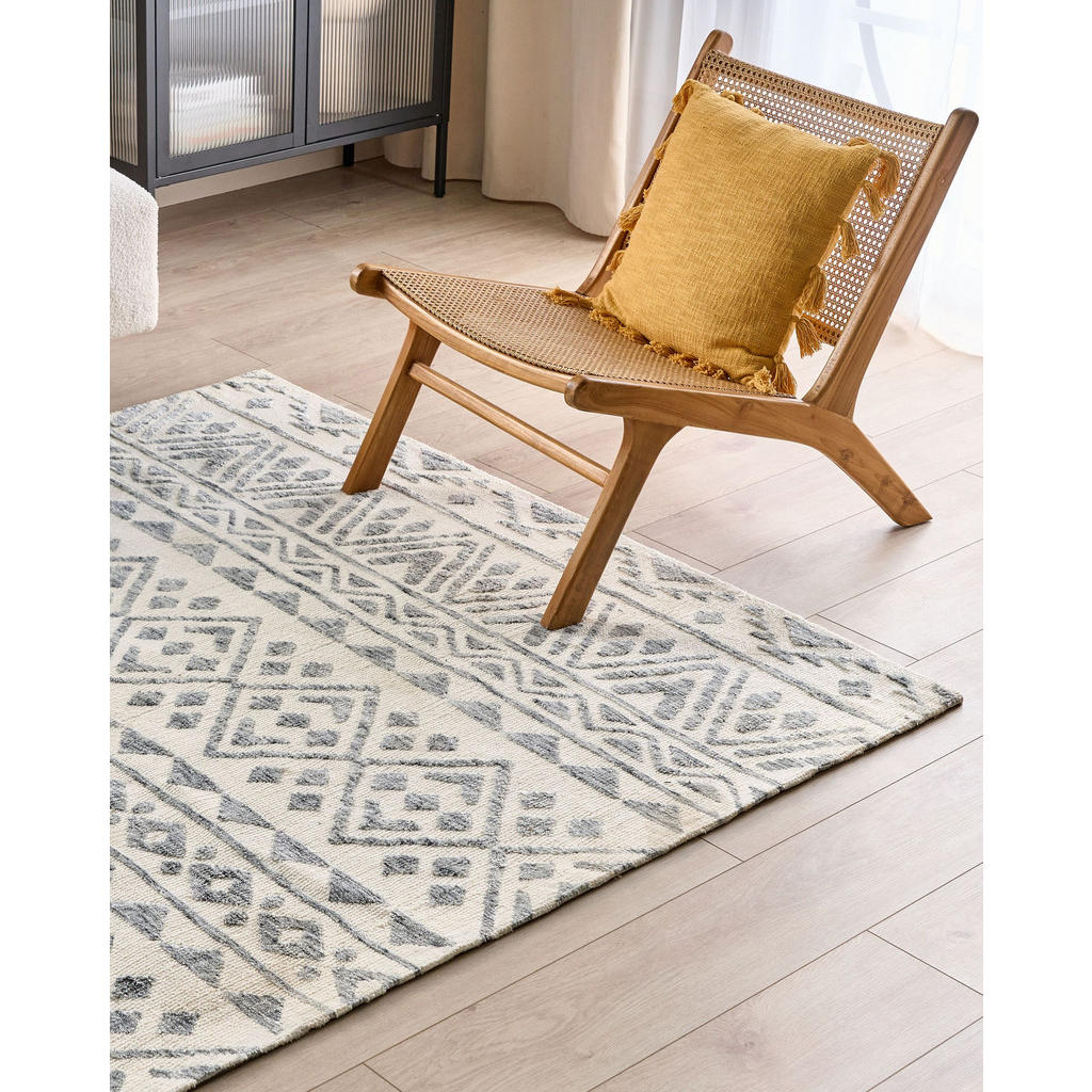 Thumbnail - Beliani Kurzflor-Teppich, Beige, Grau, Textil, Rechteckig, 160x230 cm, Teppiche & Böden, Teppiche, Hochflorteppiche & Sh...