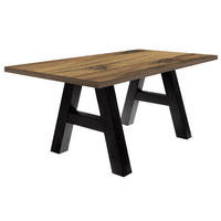 ESSZIMMERTISCH Elia 8 160 x 90 x 75 Esstisch Schwarzstahl/Plankeneiche - Dunkelgrau, Holz (160/90/75cm) - 58aufmkessel