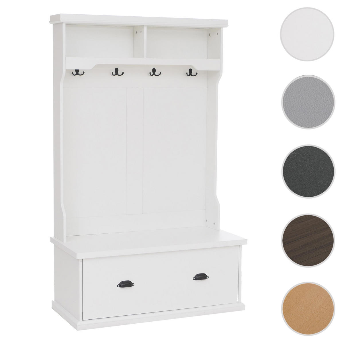 GARDEROBE Weiß - Weiß, Holz (100/163/47cm) - MCW