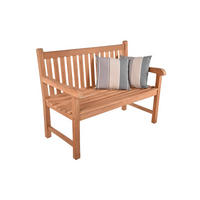 GARTENBANK Marcel 2-Sitzer 120 cm Terrassenbank - Hellbraun, Holz (63/93/122cm) - DELUKE