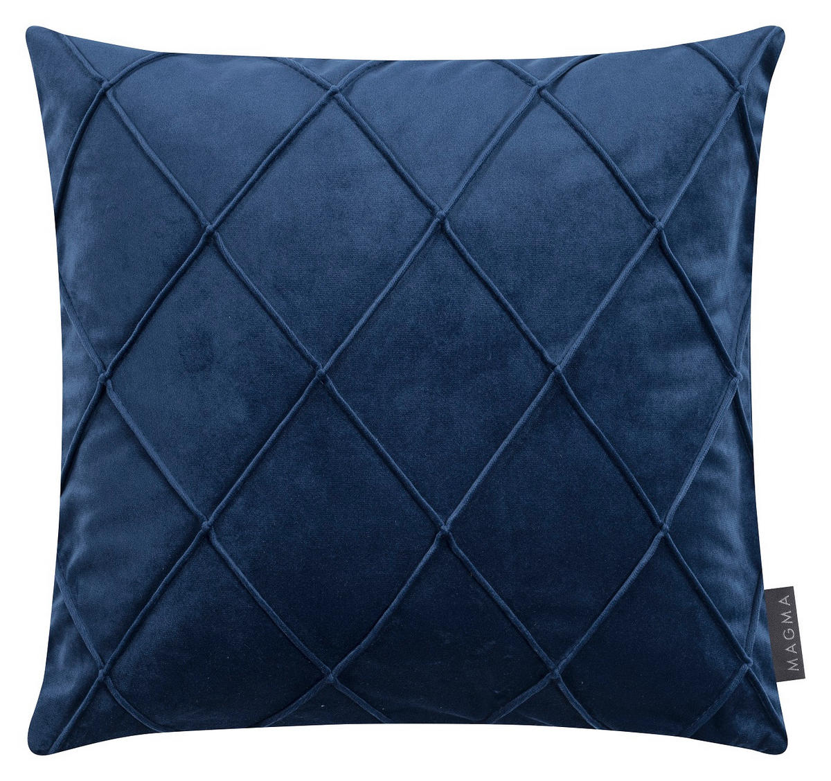 KISSENHÜLLE 2er Set Nobless Rauten 40/40 cm dunkelblau - Dunkelblau, Textil (40/40cm) - Magma Heimtexx