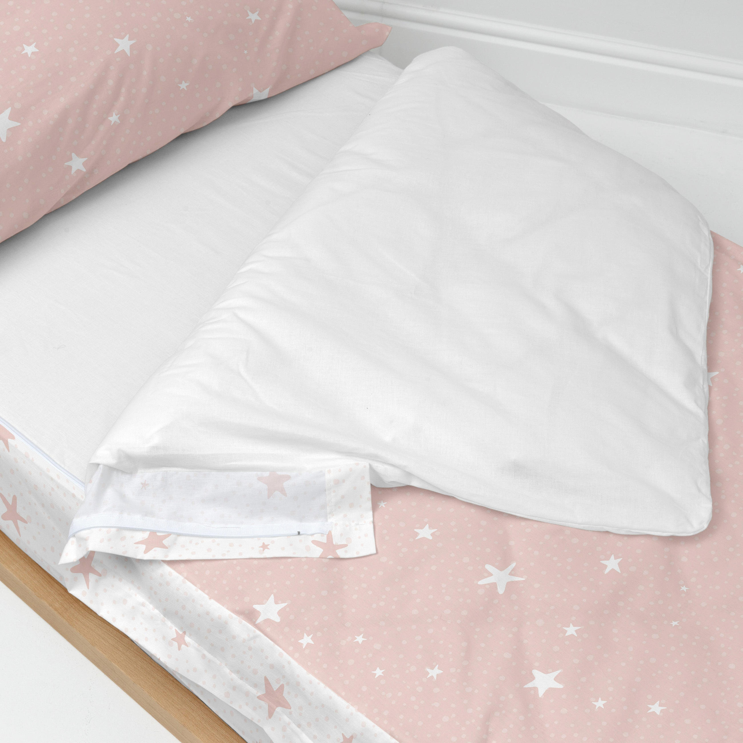 NORDIC-SACK little star 90x200 cm ohne füllung rosa - Pink, Textil (90/200cm) - Happy Friday
