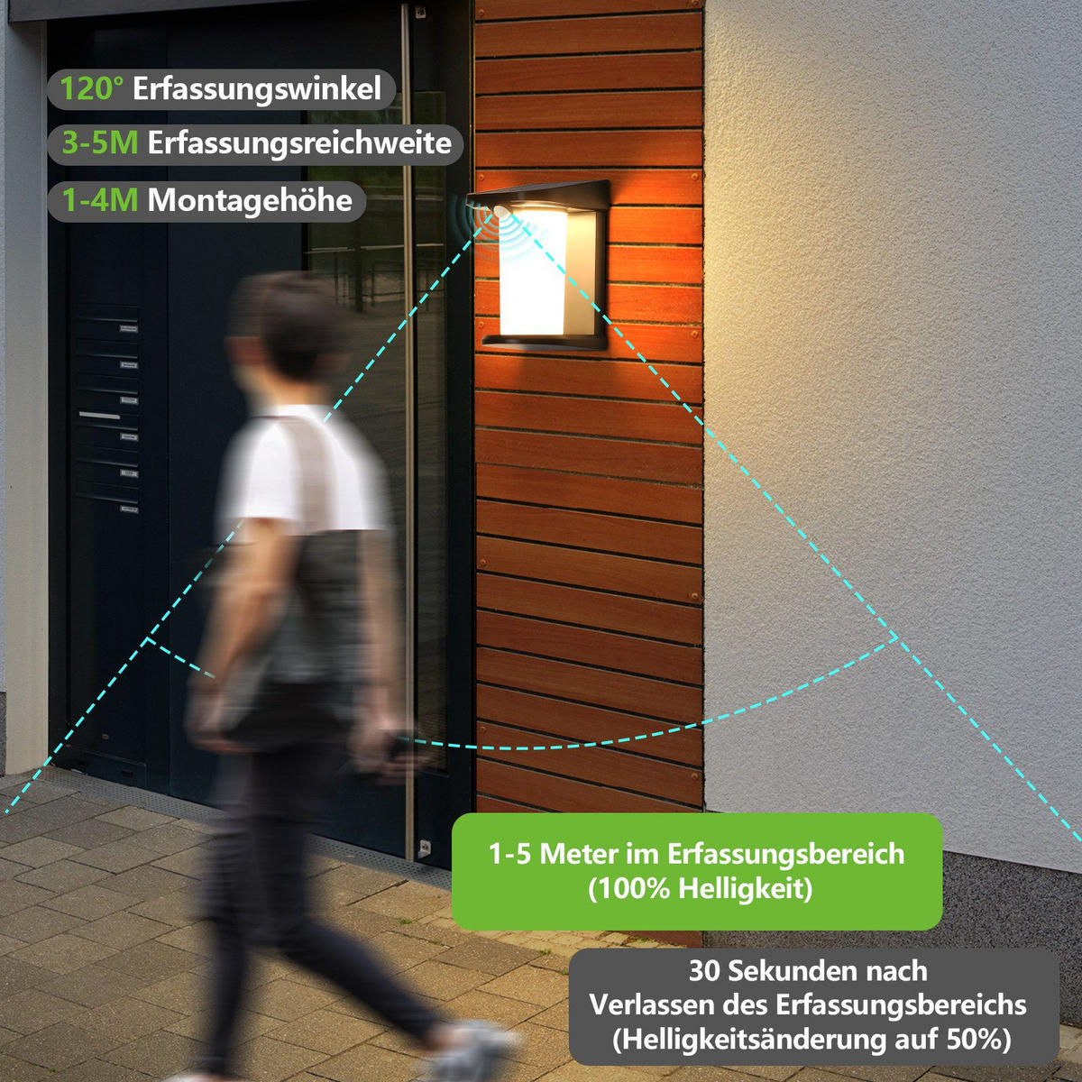 VENKOVNÍ nástěnné svítidlo Berlinchen II 18/10,5/12,7 cm - černá, plast (10.5/12.7/18cm) - Nettlife