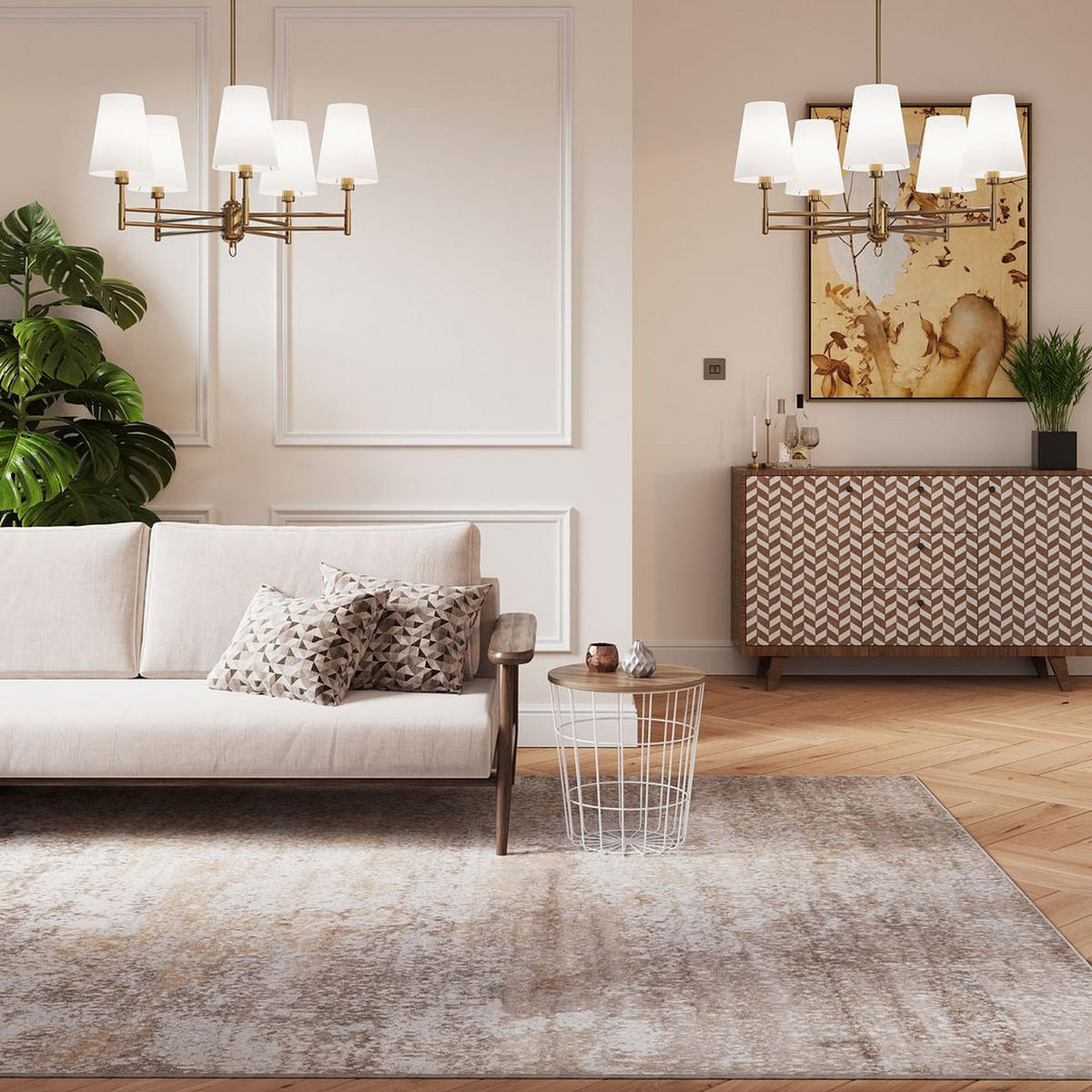 WEBTEPPICH Mia Beige - Beige, Textil (200/290cm) - Kukoon Rugs