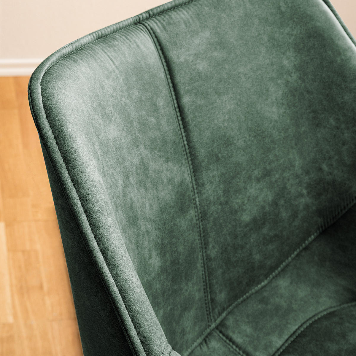 ARMLEHNENSTUHL - Metall - Grün, Textil (70/81/64cm) - home24