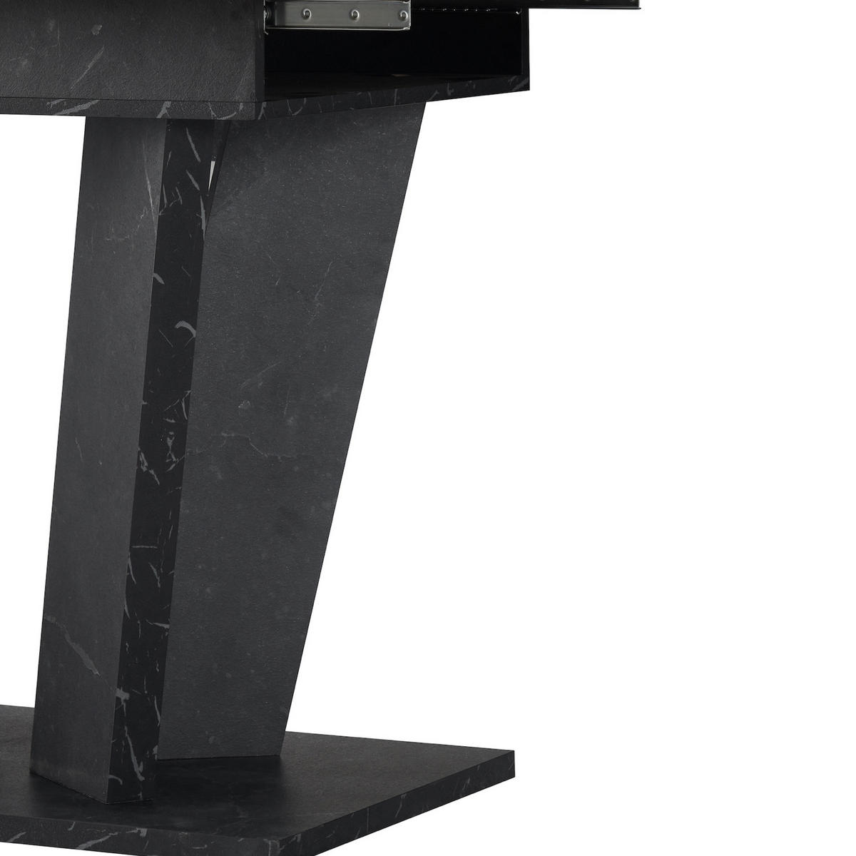 ESSTISCH WILLEM 120-160/80/76 cm - Wildeiche/Anthrazit, Holzwerkstoff (80/120/76cm) - B&D Home