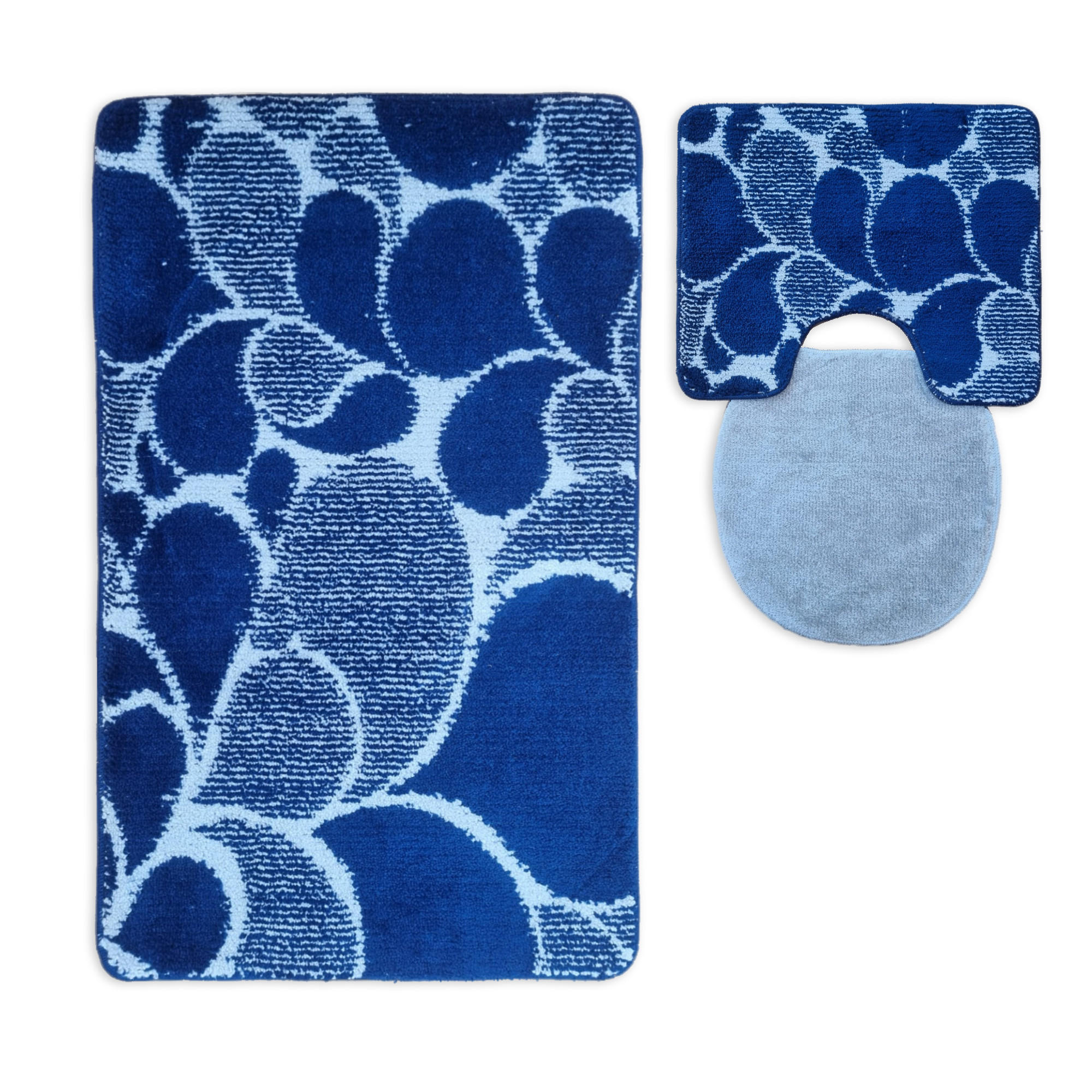 BADEMATTE Set 3 tlg BLAU - Blau, Textil (60/100cm) - ROLFNERS