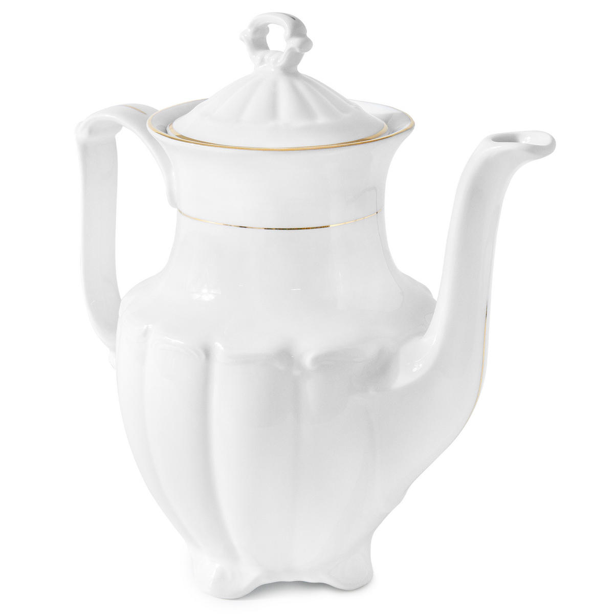 TEEKANNE Chodziez MARIA TERESA Porzellan mit Goldrand, Weiß / Gold - Goldfarben/Weiß, Keramik (1.6L) - KONSIMO®