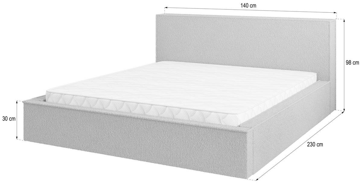 POLSTERBETT CELORA Q 120x200 cm mit Bettkästen - Orange - Orange, Holz/Textil - MASSENO