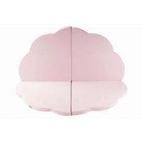 SPIELMATTE für Kinder, Wolke, Samt, Hellrosa - Pink, Textil (160/160cm) - MeowBaby