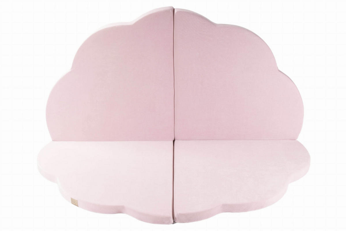 SPIELMATTE für Kinder, Wolke, Samt, Hellrosa - Pink, Textil (160/160cm) - MeowBaby