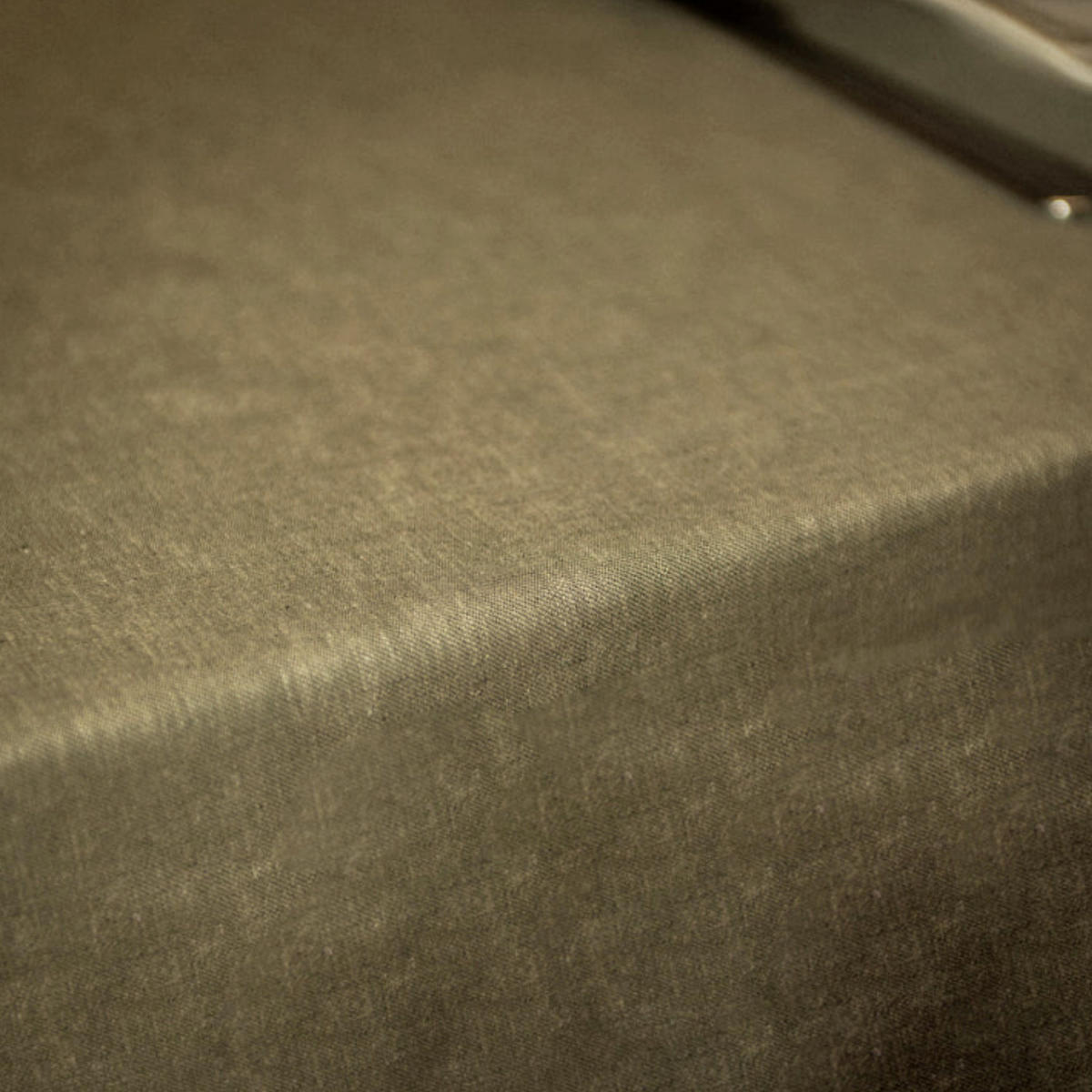 TISCHDECKE Mira. Bio-Baumwolle und Leinen. 170x170 cm. Olivgrün. - Olivgrün, Textil (170/170cm) - SOWL