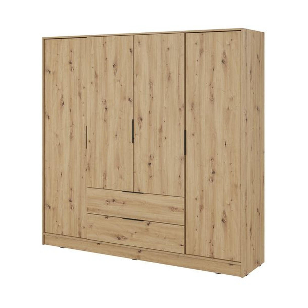 KLEIDERSCHRANK – 206 cm – Kelly – Eiche - Eiche Artisan, Holzwerkstoff (206/200/51cm) - hi-markt