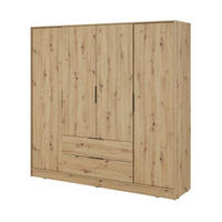 KLEIDERSCHRANK – 206 cm – Kelly – Eiche - Eiche Artisan, Holzwerkstoff (206/200/51cm) - hi-markt