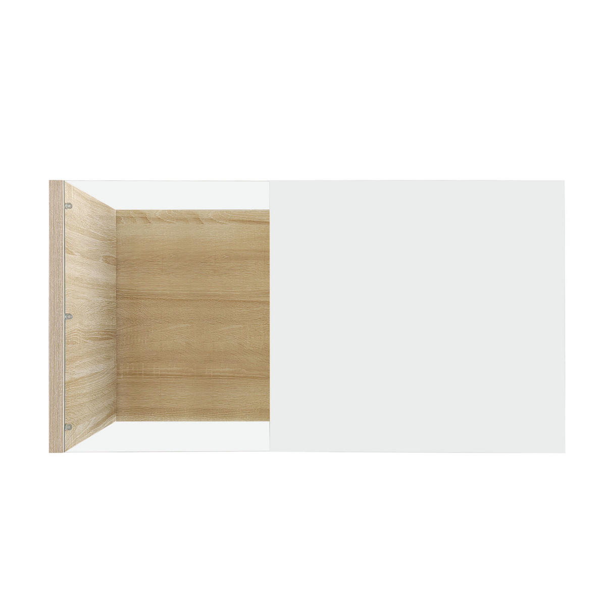 COUCHTISCH DE-039 Luma Weiß/Holz - Weiß, Holzwerkstoff (55/105/33cm) - ComfortXL