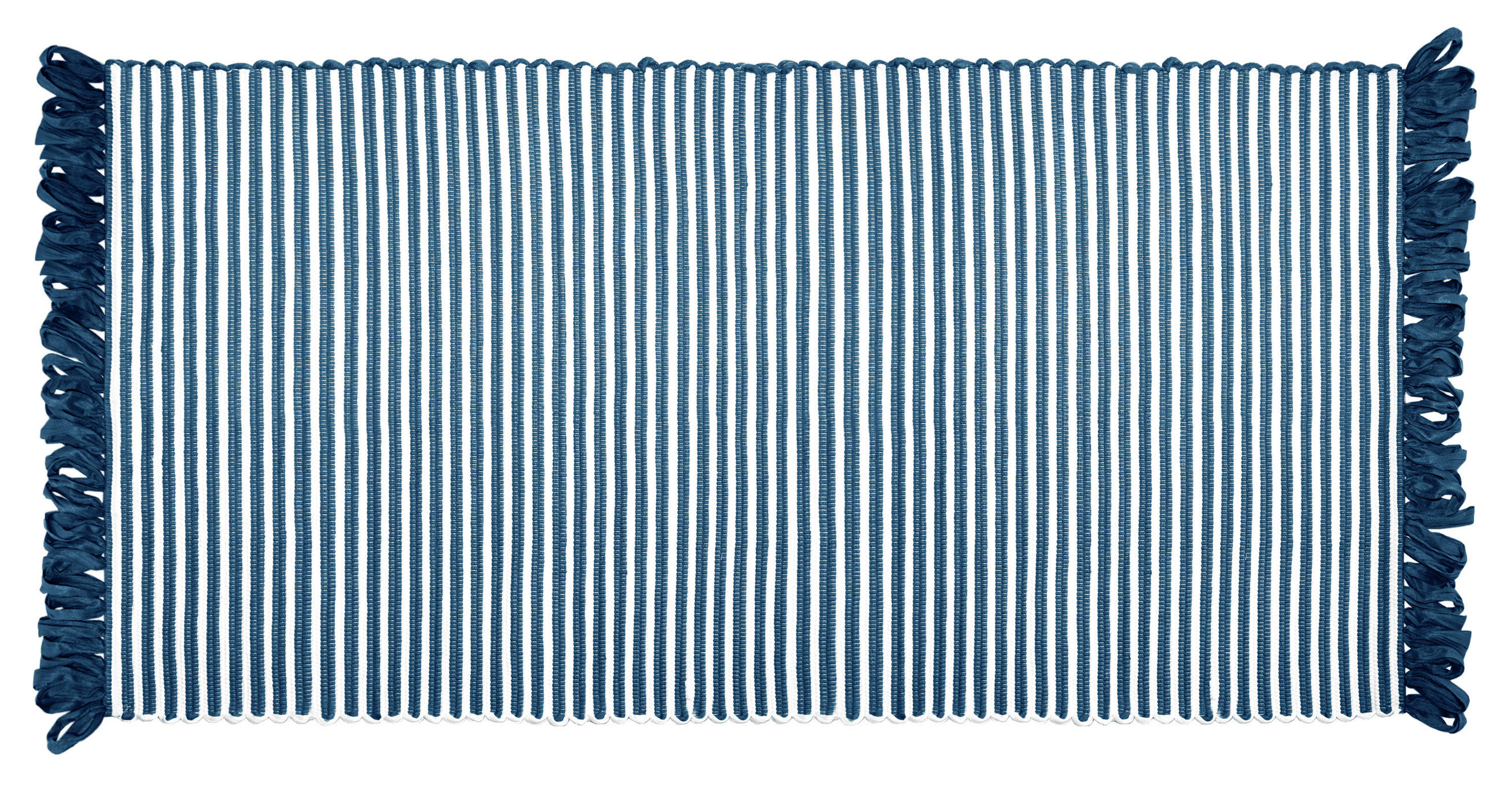 HANDGEWEBTER Läufer 60x120 cm Kosmos - Blau, Naturmaterialien/Textil (60/120cm) - Lashuma