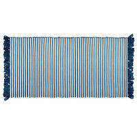 HANDGEWEBTER Läufer 60x120 cm Kosmos - Blau, Naturmaterialien/Textil (60/120cm) - Lashuma