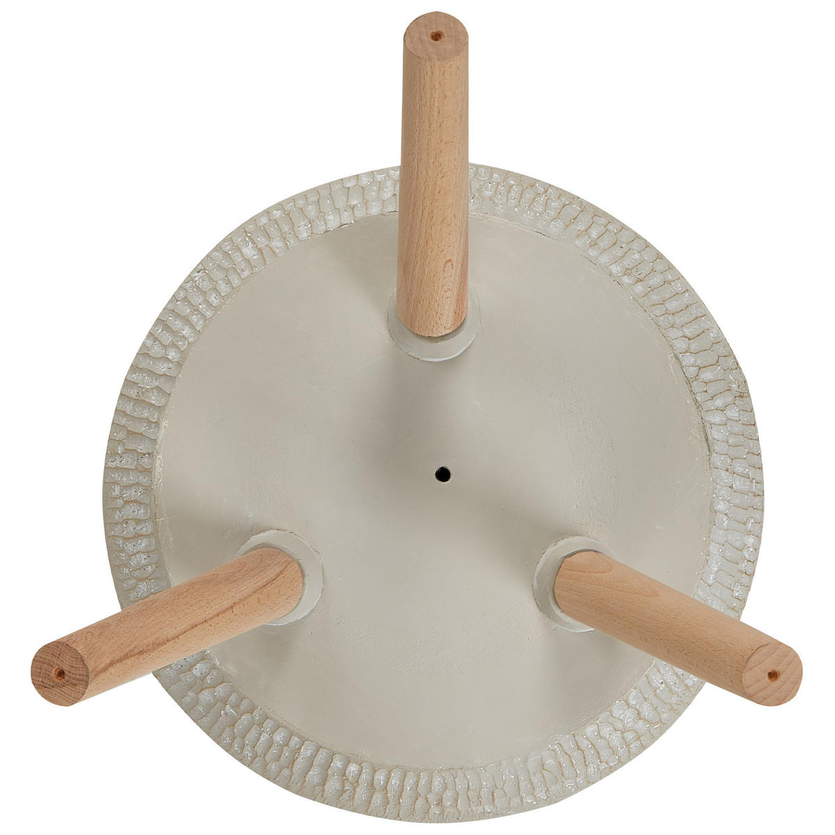 BLUMENTOPF Beige Athaea - Hellbraun/Beige, Stein (54cm) - Beliani