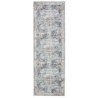 VINTAGE-LÄUFER George waschbar 80x240 cm - Blau, Kunststoff (80/240cm) - benuta