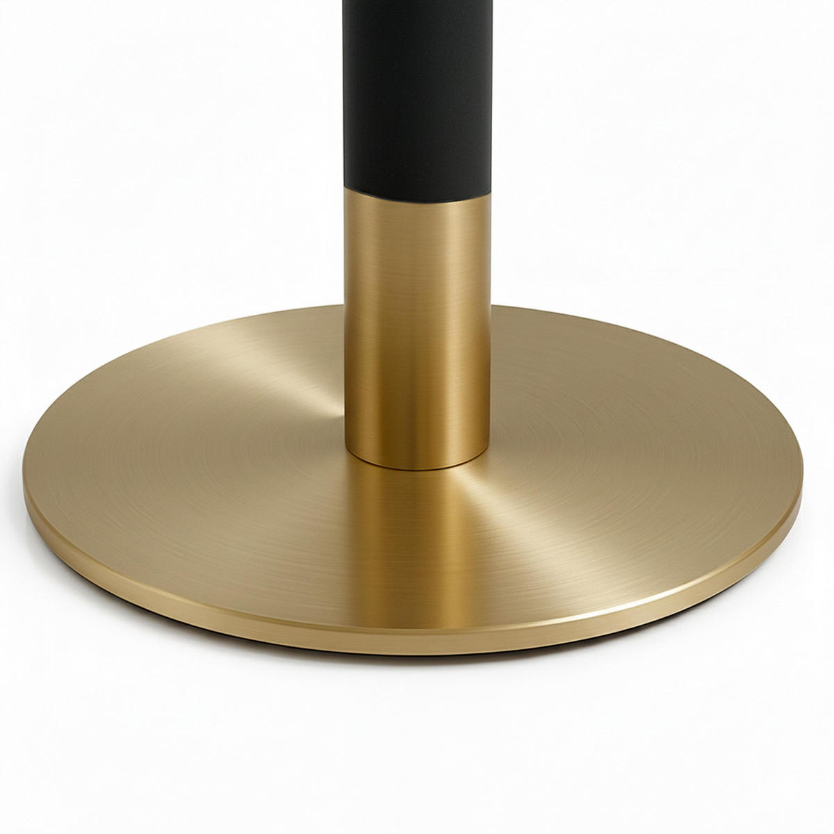TISCHBEIN, Schwarz und Gold - Schwarz, Metall (72/2.5/72cm) - Oviala
