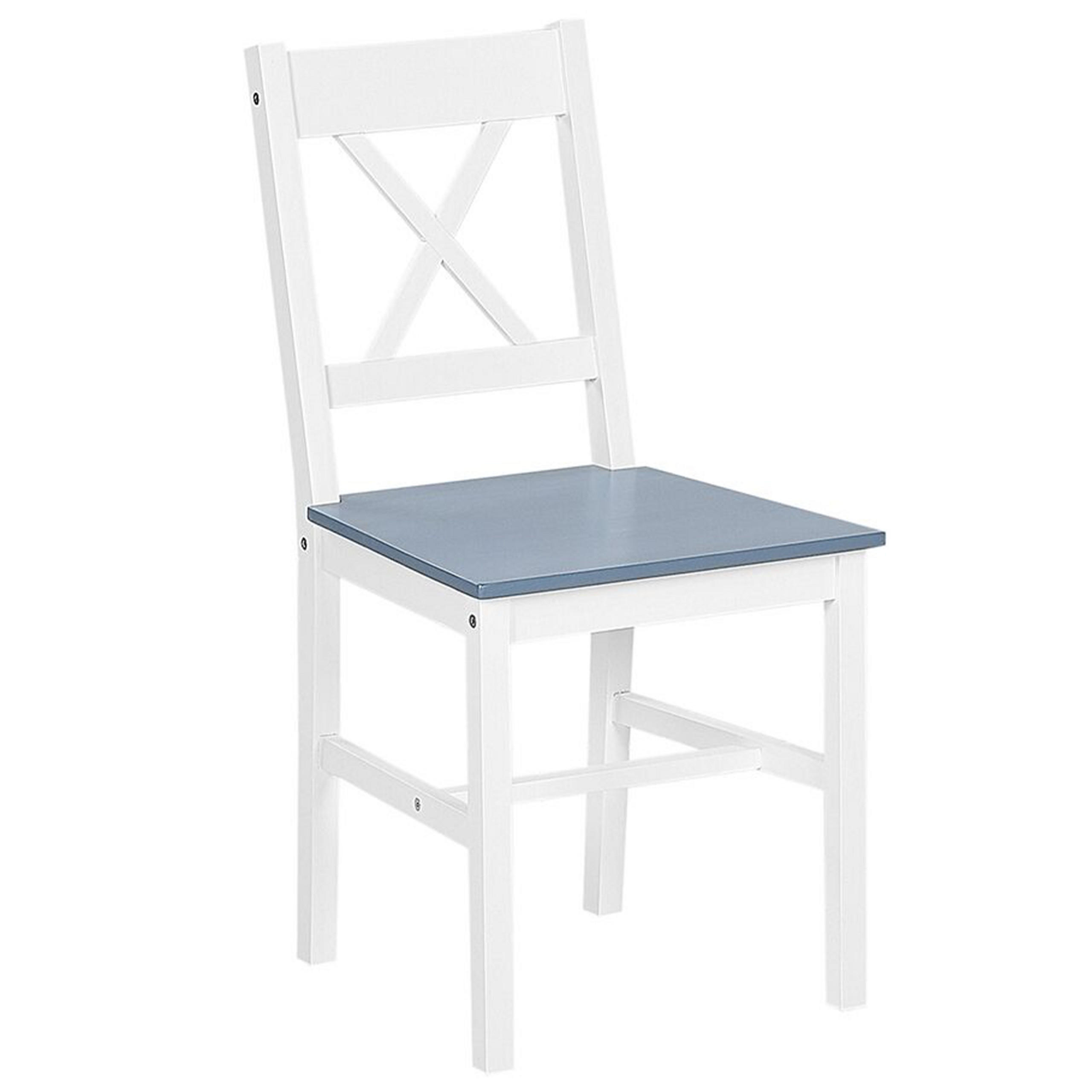 Beliani Essgruppe Weiß 118x85x75 cm