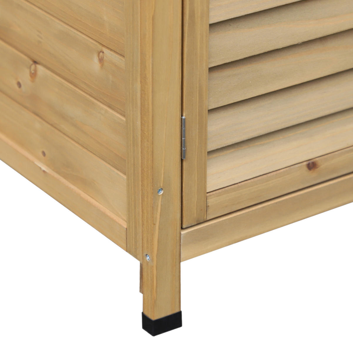 GERÄTESCHUPPEN DE-17566 2 Jalousietüren mit Bitumendach Gelb - Gelb, Holz (87/96.5/46.5cm) - ComfortXL