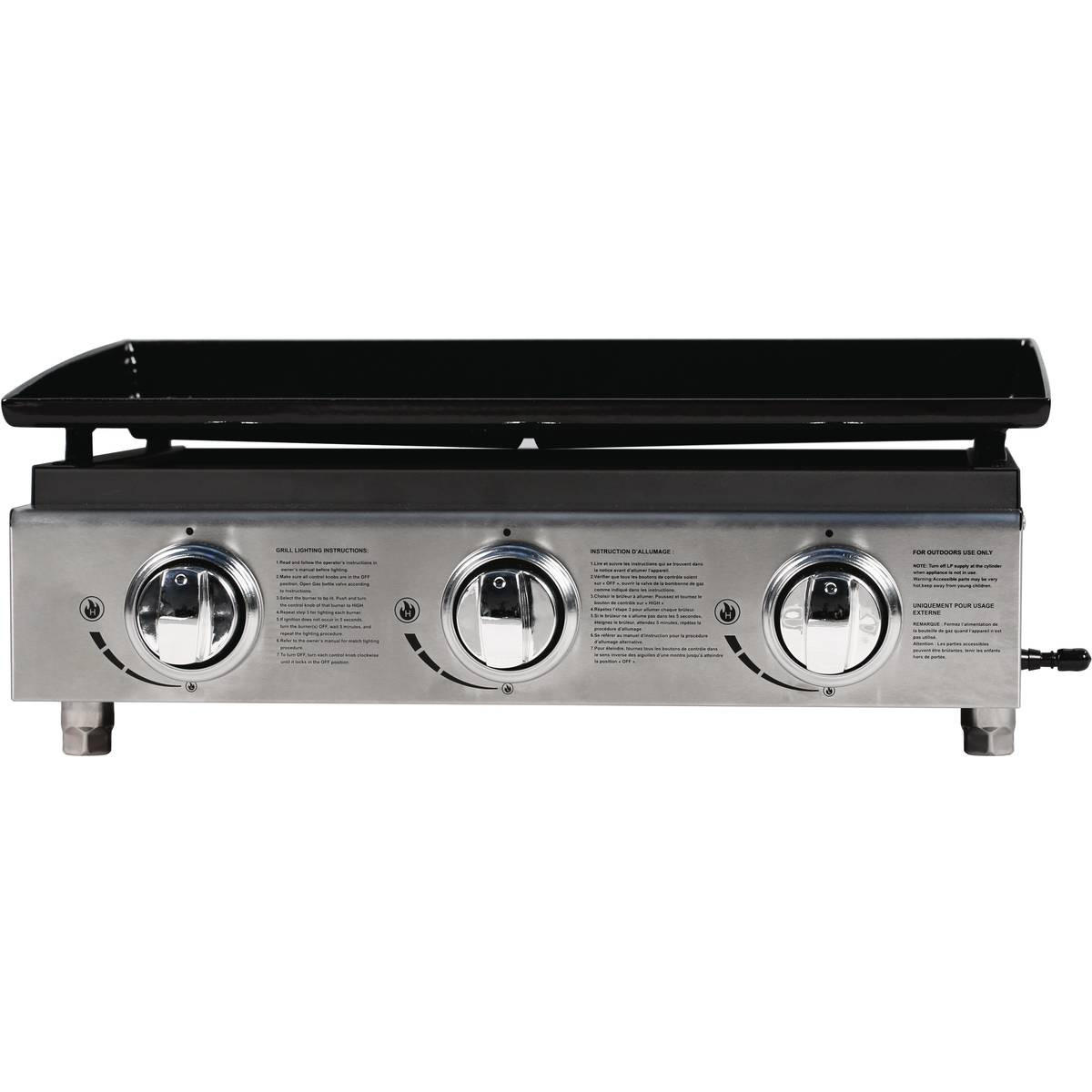 PLANCHA - "Presto 3" - 3 Brenner - 7,5 kW - Grau - Grau, Metall (39/20/58cm) - Habitat Garten