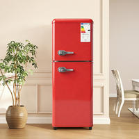 DOPPELTÜR-KÜHLSCHRANK 112L, 41x48,5x114,5 cm, Energieeffizienzklasse E, Rot - Rot, Kunststoff/Metall (48.5/114.5/41cm) - FOHERE