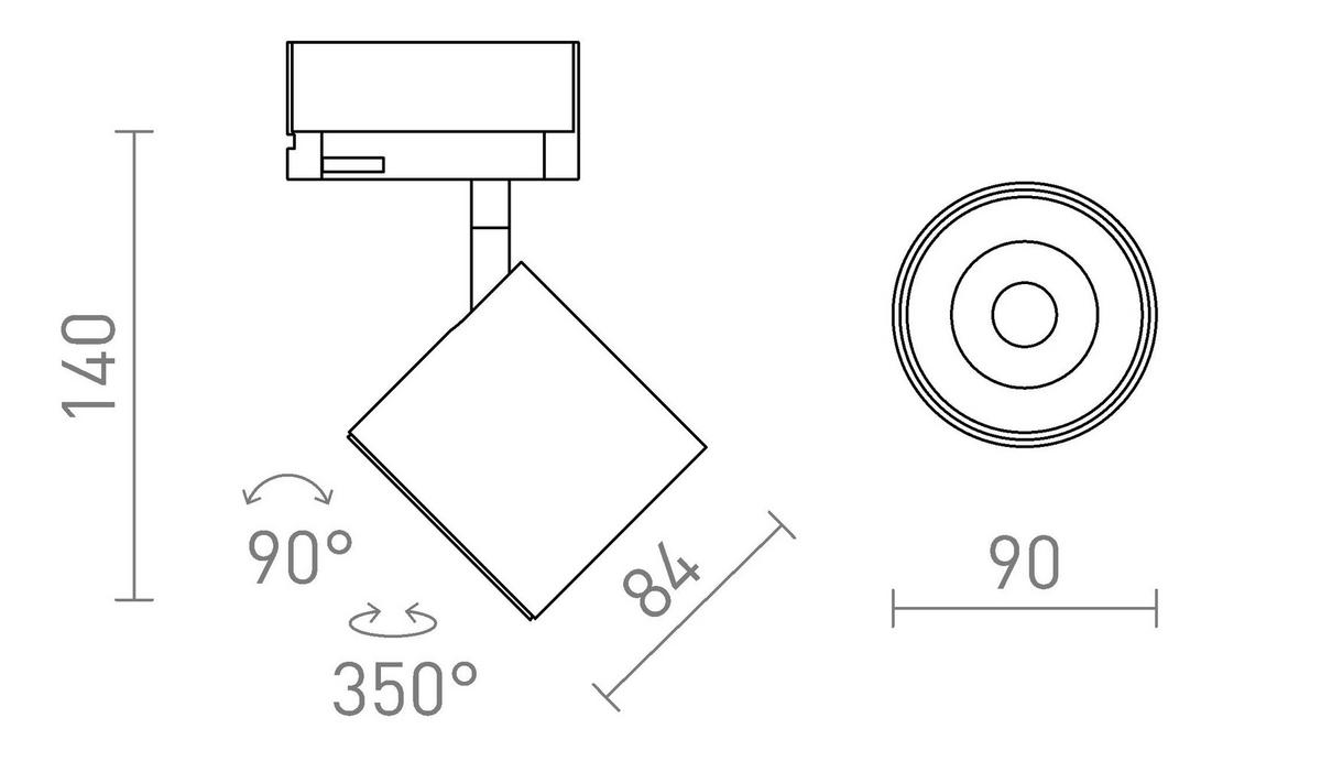 DECKENLEUCHTE IRIS 9 Weiß 12 W - Weiß, Metall (9/9/11cm) - Rendl