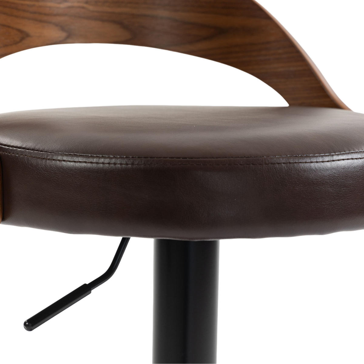 BARHOCKER 2er-Set mit Rückenlehne, 360° drehbar und höhenverstellbar, Braun - Braun, Metall (42/77/42.5cm) - MIVRAY