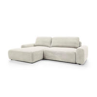 ECKSOFA CORD Beige 264x162x85 cm - Beige, Textil (264/162cm) - FURNLUX