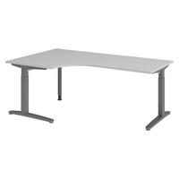 SCHREIBTISCH Serie-XB 120/200/74 cm in Grau/Graphitfarben - Graphitfarben/Grau, Holzwerkstoff (120/200/74cm) - bümö