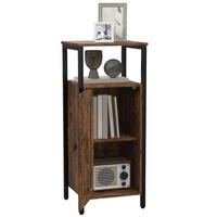 BEISTELLTISCH mit Stauraum, 2 offene Regale - Braun, Holzwerkstoff (34/30/80cm) - HOMCOM