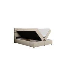 BOXBETT Reve 180 x 200 cm mit Bettkasten und Lattenrost ohne matratze - beige - Rot, Holz (180/206cm) - Panda Möbel