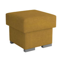 POLSTERHOCKER Oslo - Gelb/Silberfarben, Holz/Kunststoff (50/45/50cm) - MIRJAN24
