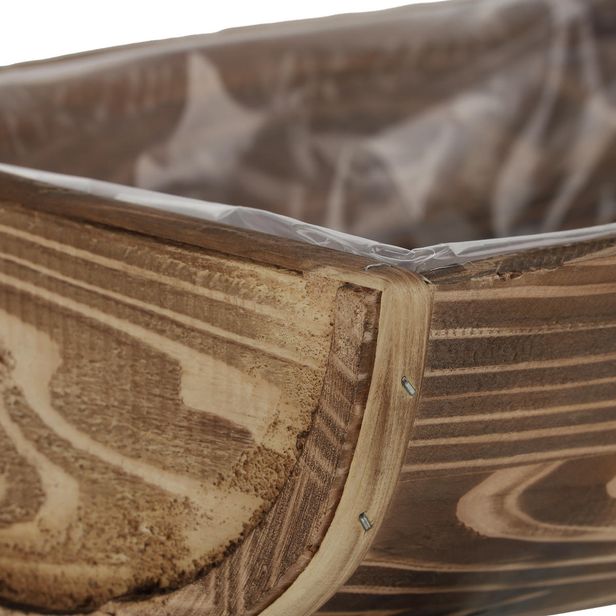 BLUMENKASTEN - Braun, Holz/Kunststoff (29.5/12.5/20cm) - Relaxdays