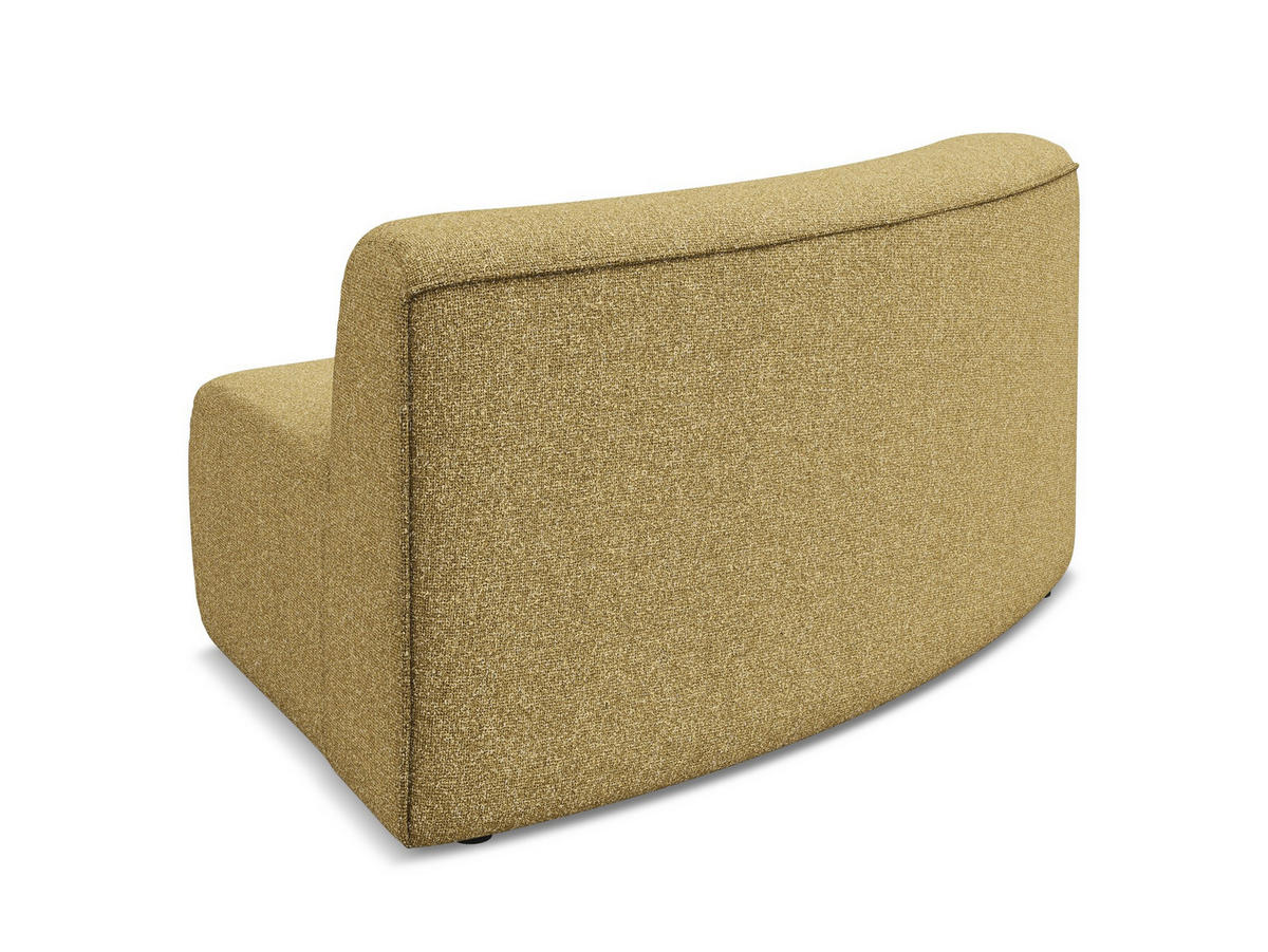 SOFAELEMENT Strukturstoff Stoff Gelb - Currygelb/Gelb, Kunststoff/Textil (147/70/89cm) - Makamii