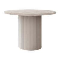 ESSTISCH Ovalio - Sandfarben/Beige, Holzwerkstoff (100/100/75cm) - MIRJAN24