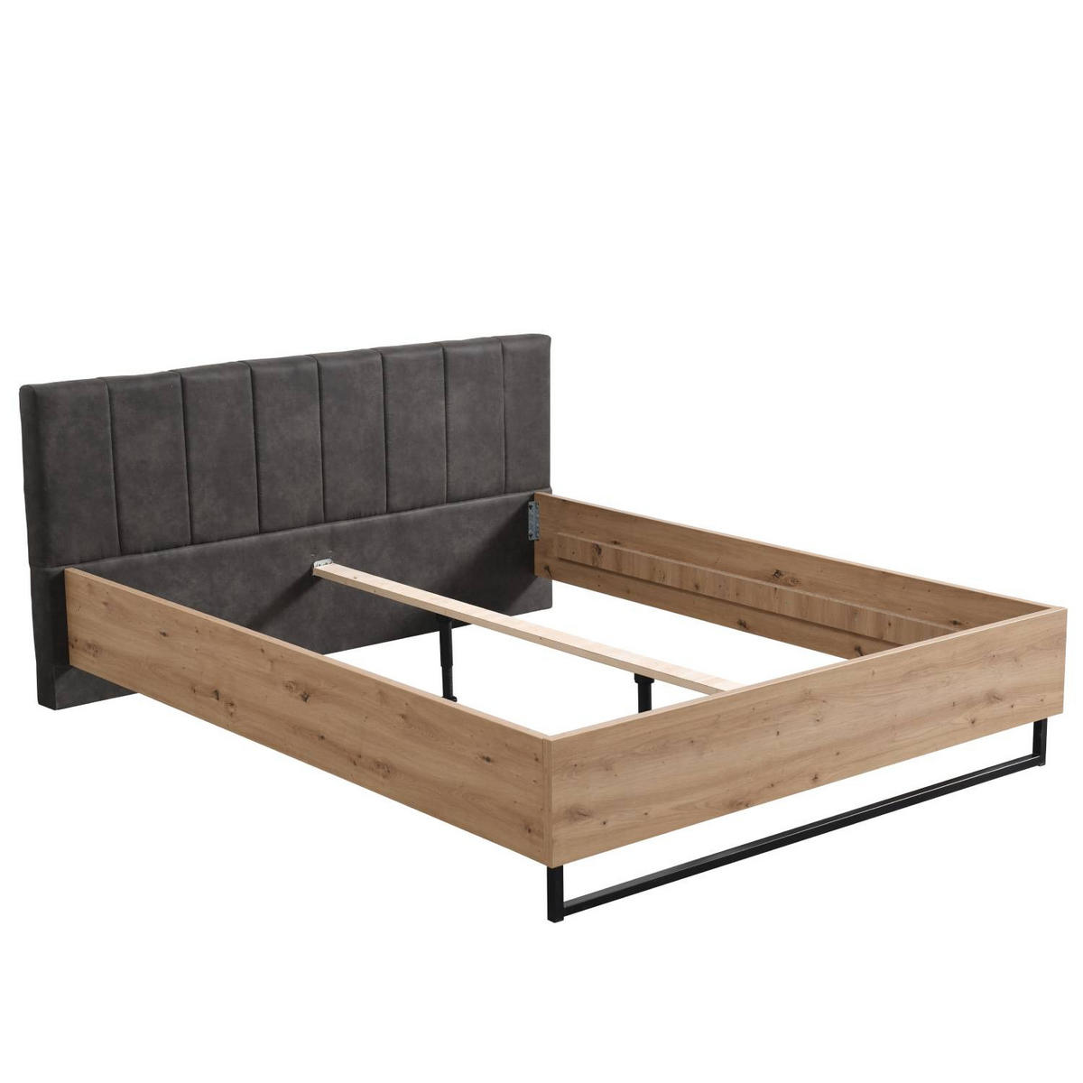 HOLZBETT Eiche 180/200 cm natur - Hellbraun, Holz (180/200cm) - Homestyle4u