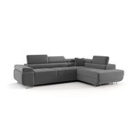 ECKSOFA Monaro Mit Schlaffunktion - Grau, Holzwerkstoff/Textil (275/202cm) - Fun Möbel