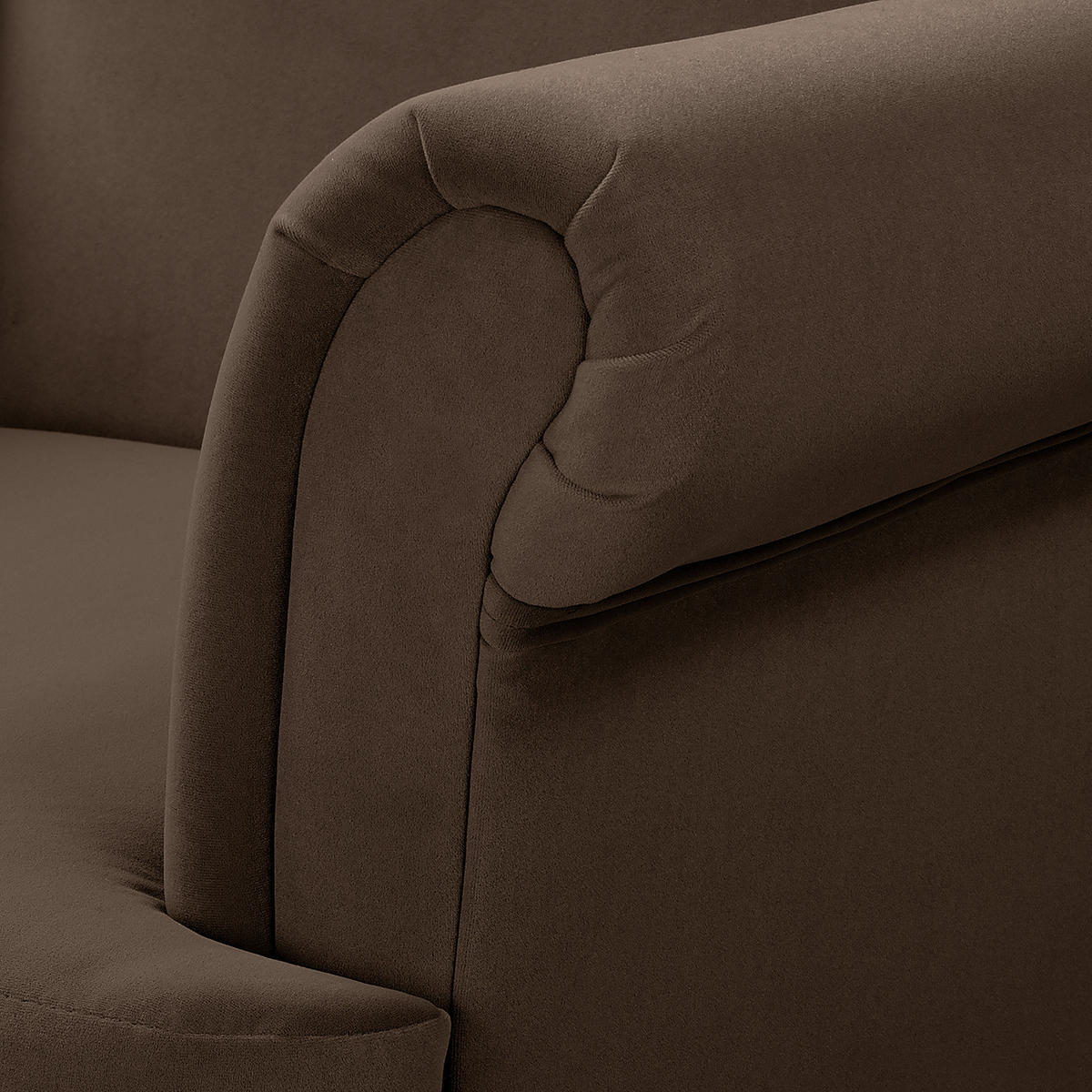 OHRENSESSEL - Dunkelbraun, Textil (85/101/89cm) - home24