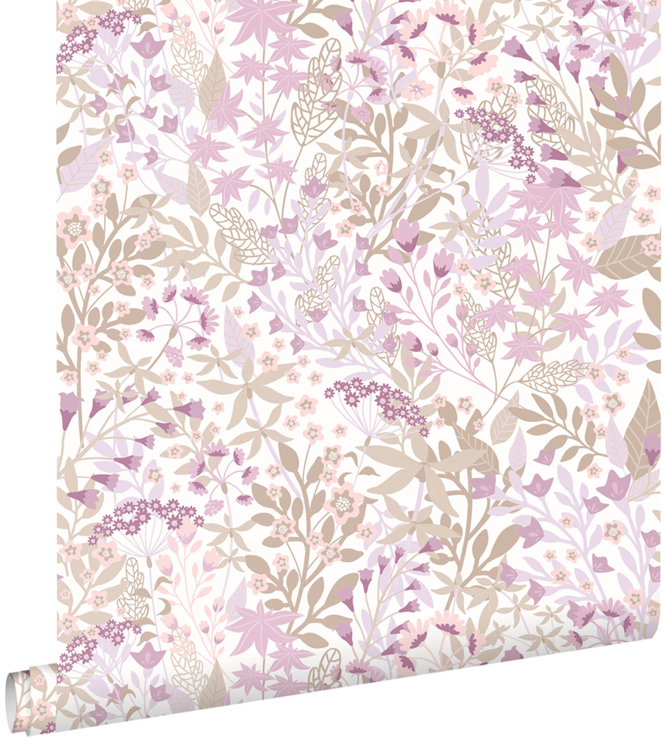 TAPETE Feldblumen 50 x 900 cm - Lila, Papier (50/900cm) - ESTAhome