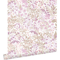 TAPETE Feldblumen 50 x 900 cm - Lila, Papier (50/900cm) - ESTAhome