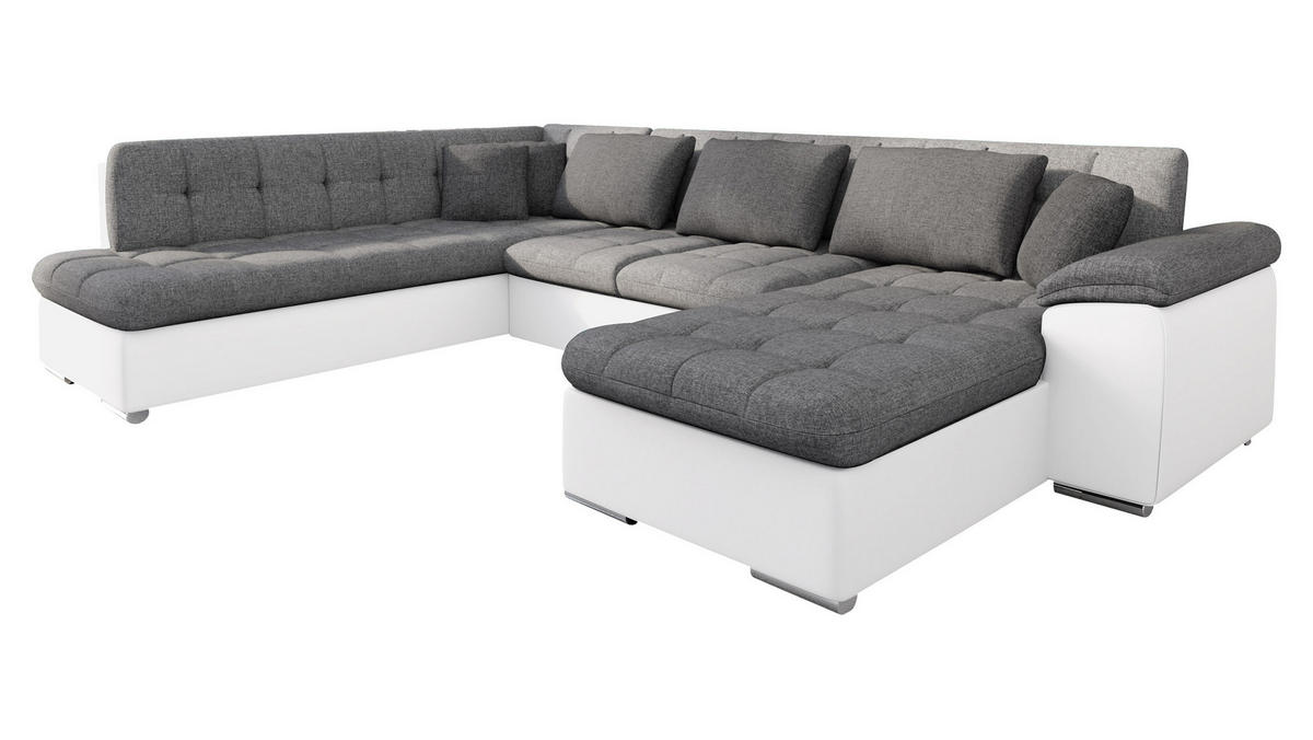 WOHNLANDSCHAFT Niko Bis Lux, Seite: Rechts - Multicolor, Holz/Textil (348/76/205cm) - MIRJAN24