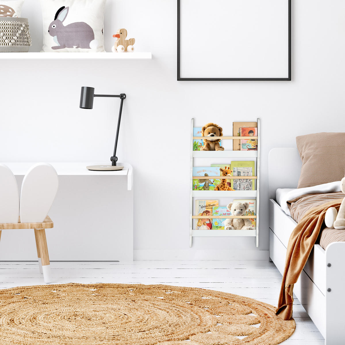 BÜCHERREGAL - Weiß, Holz/Holzwerkstoff (42.5/80/14cm) - Relaxdays
