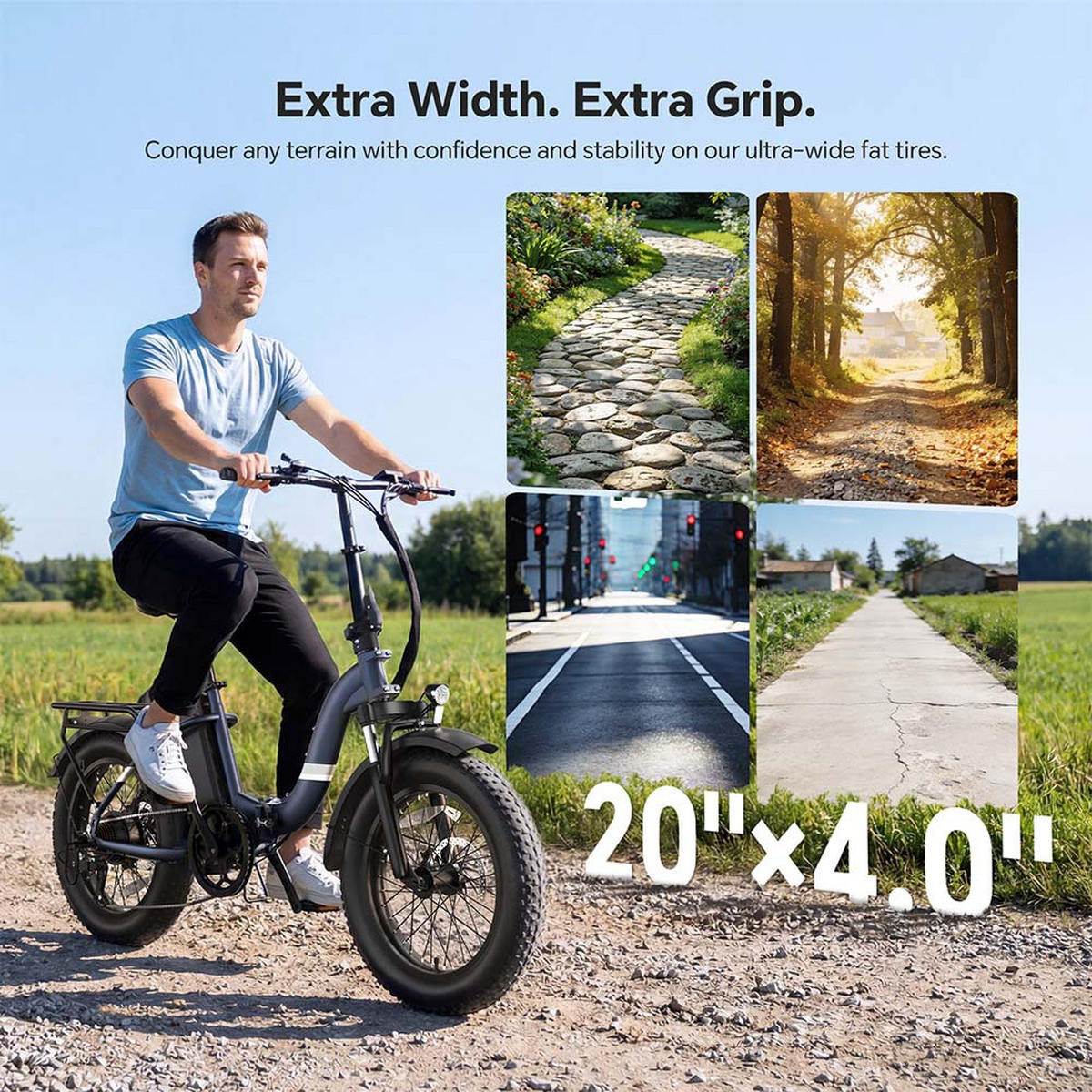 E-BIKE Touroll S2 Pro – 750W Spitzenleistung 150 km Reichweite mit Fettreifen - Blau, Metall (77.5cm) - Touroll